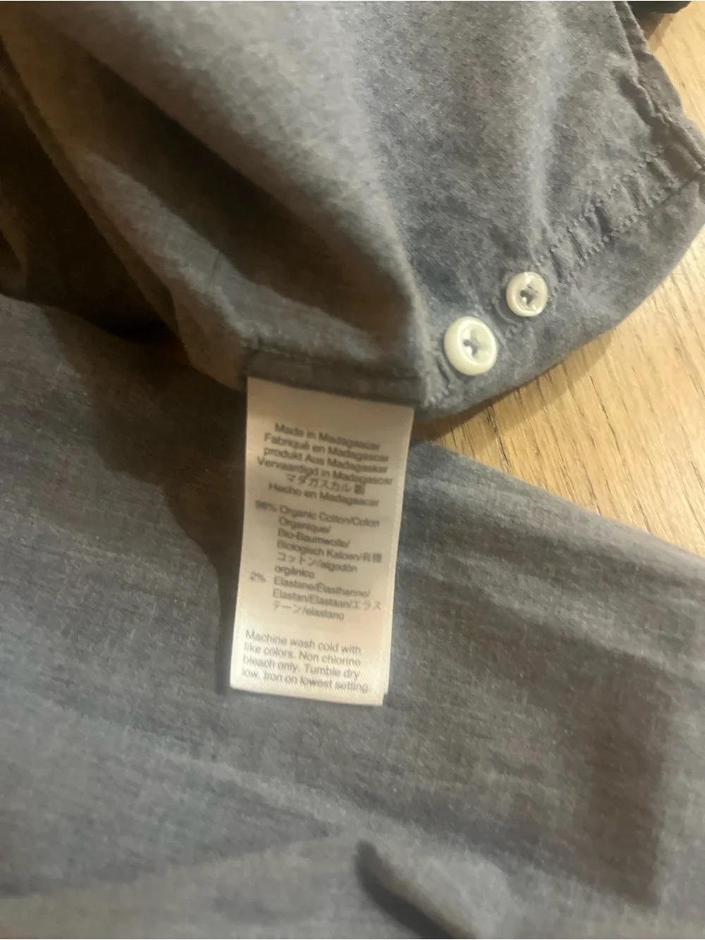 J. Crew Men's Chambray Button-Down Shirt in Slate Blue